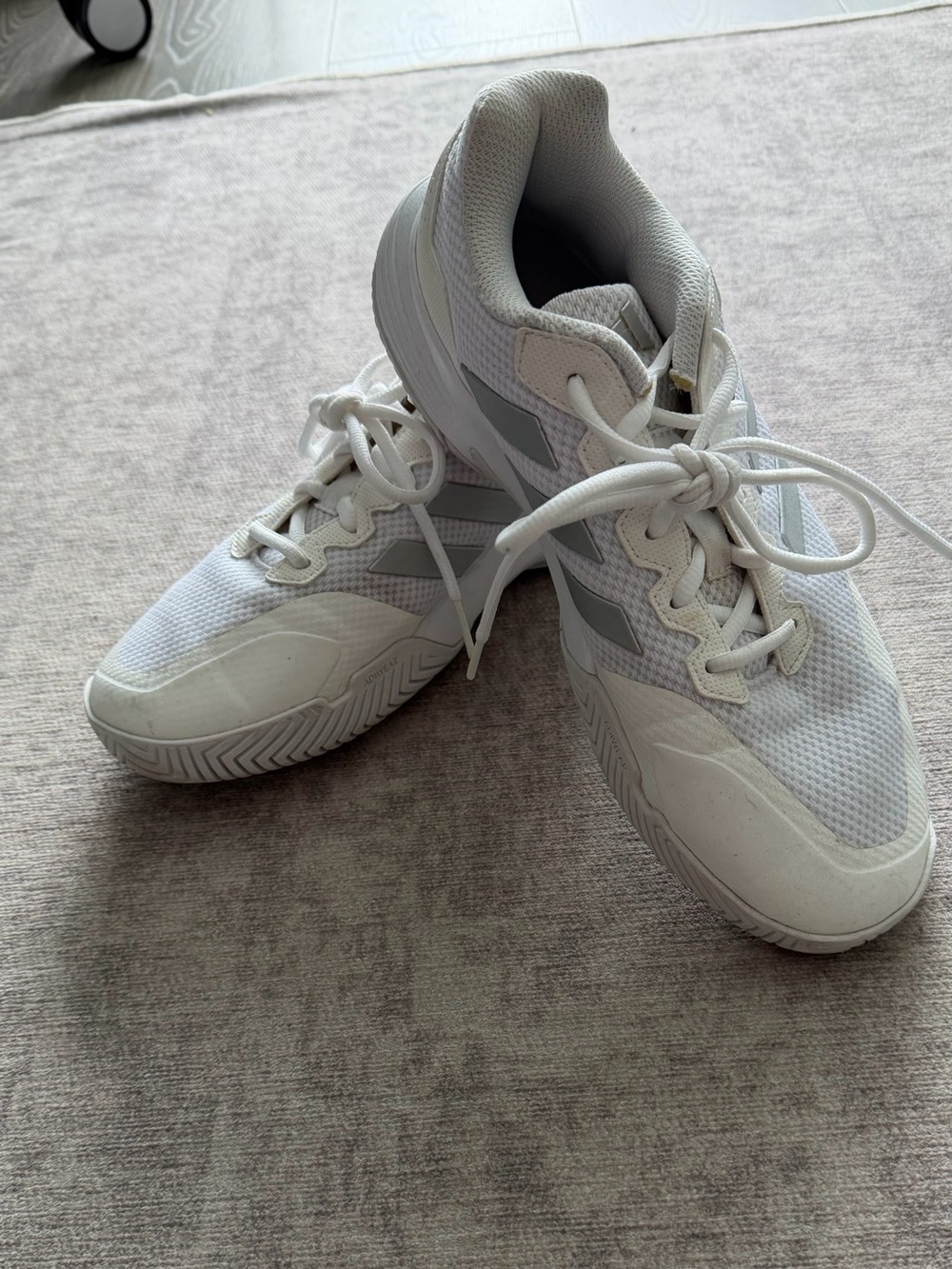 adidas Women's White and Light Gray Athletic Sneakers